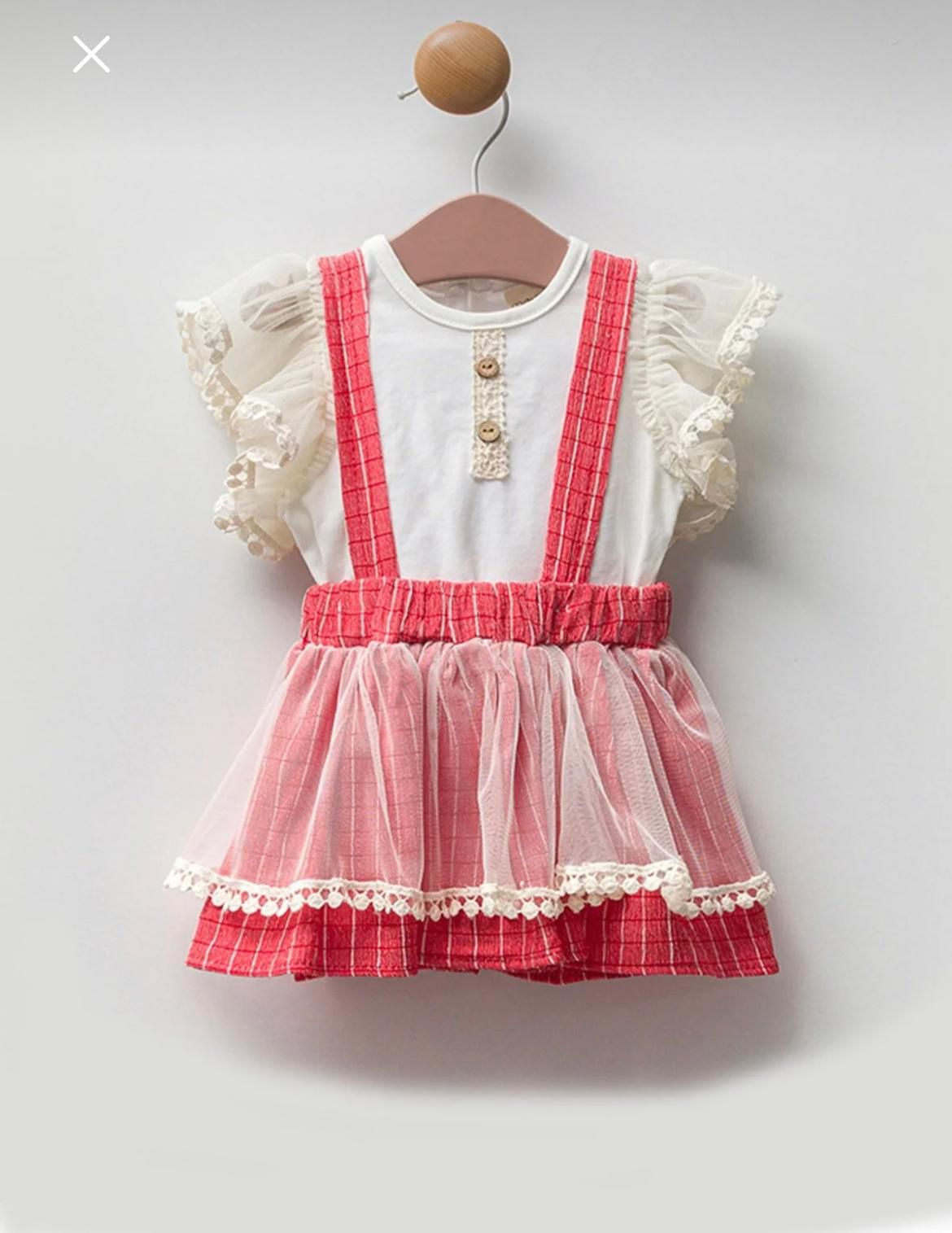 Baby Girl Tulle Skirt Suspender Dress Set