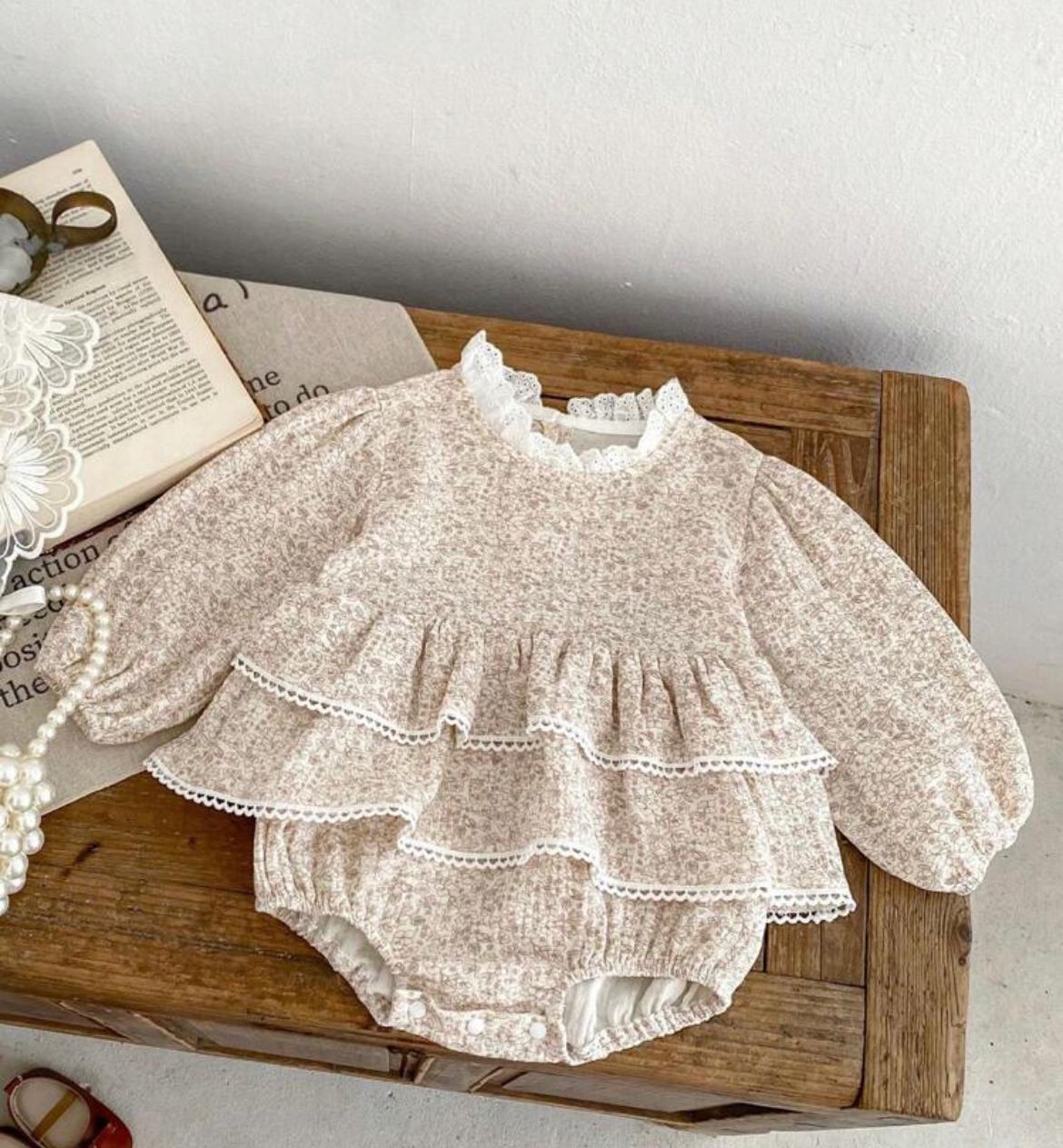 Baby Girl Ruffle Long Sleeve Romper