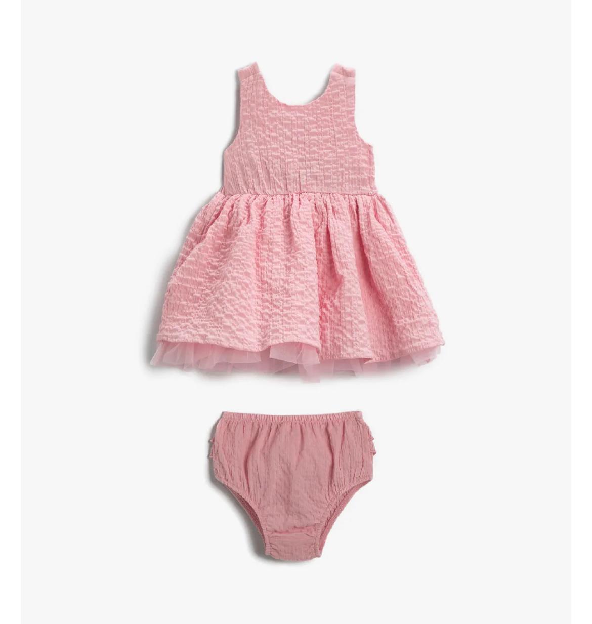 Ruffle Pink Dress & Bloomer Set for Baby Girls