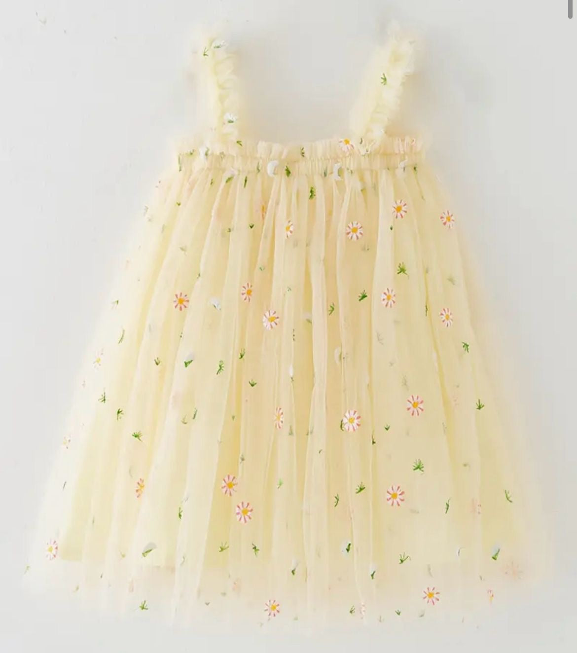 Daisy Tulle Baby Girl Dress – Summer Party Outfit