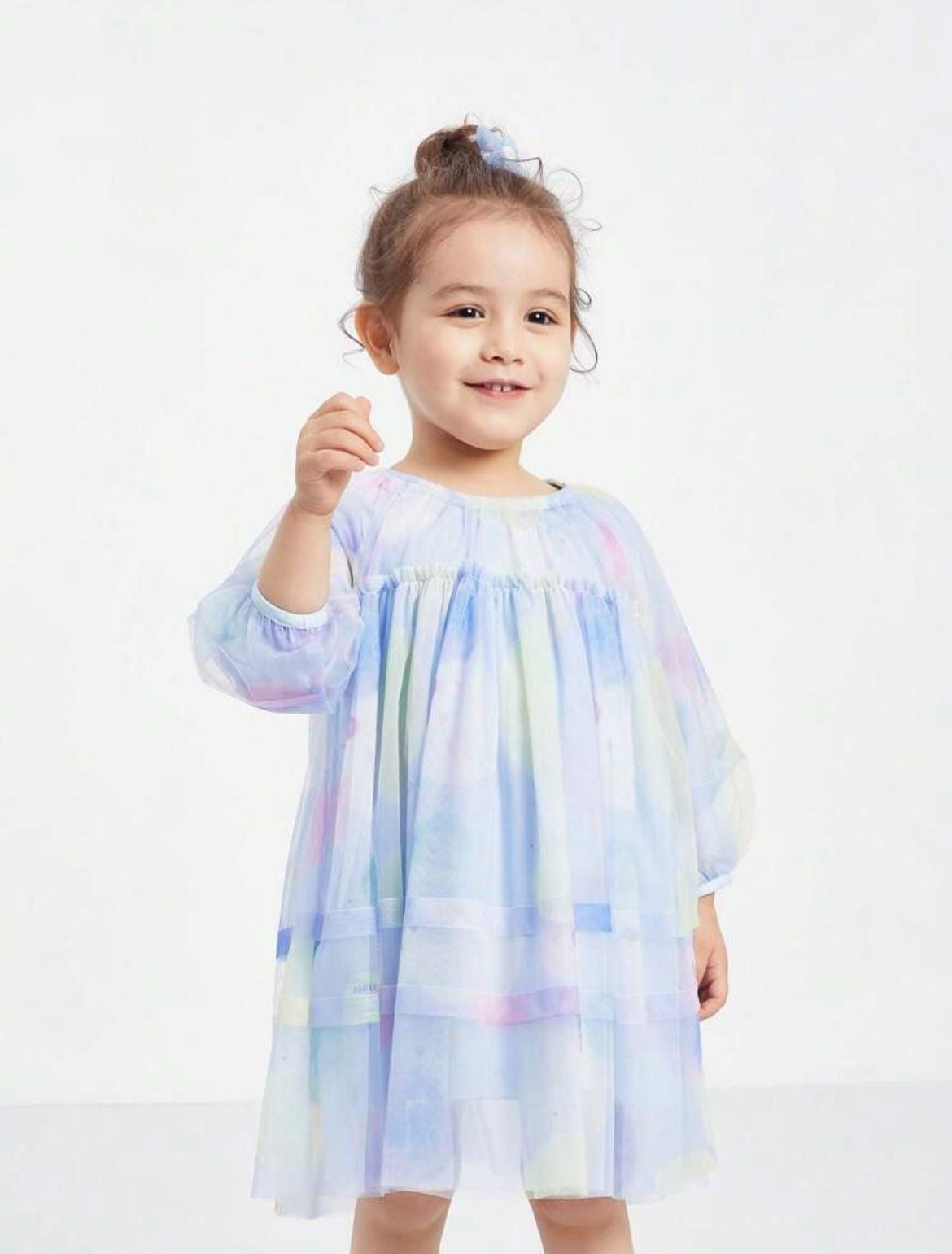 Long Sleeved Soft Net Frock