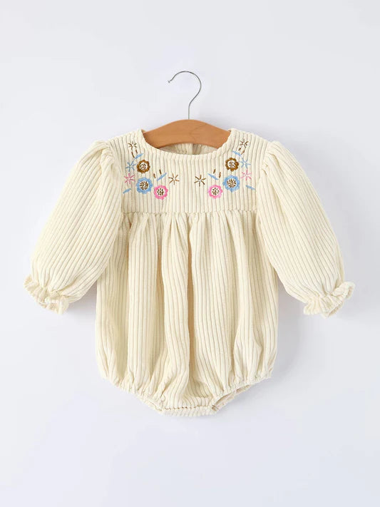 Embroidered Baby Girl Dress with Long Sleeves | Elegant Toddler Party Dress
