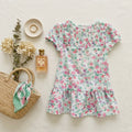 Floral Smocked Dress for Baby Girls – Spring Cotton
