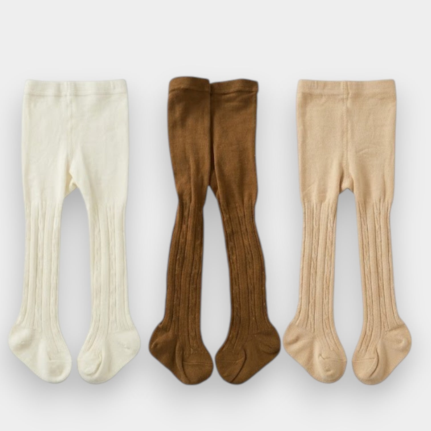 Boutique Ribbed Cotton-Blend Baby Tights