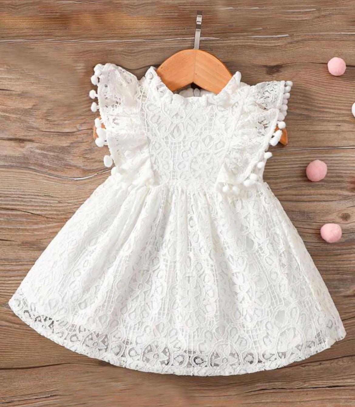 White Lace Baby Girl Party Dress