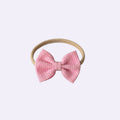 Petal Pink Waffle Knit Baby Headband – Soft Stretchy Nylon Band for Newborns and Toddlers