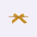 Mustard Yellow Felt Schoolgirl Baby Headband – Soft Stretchy Nylon Band for Newborns and Toddlers