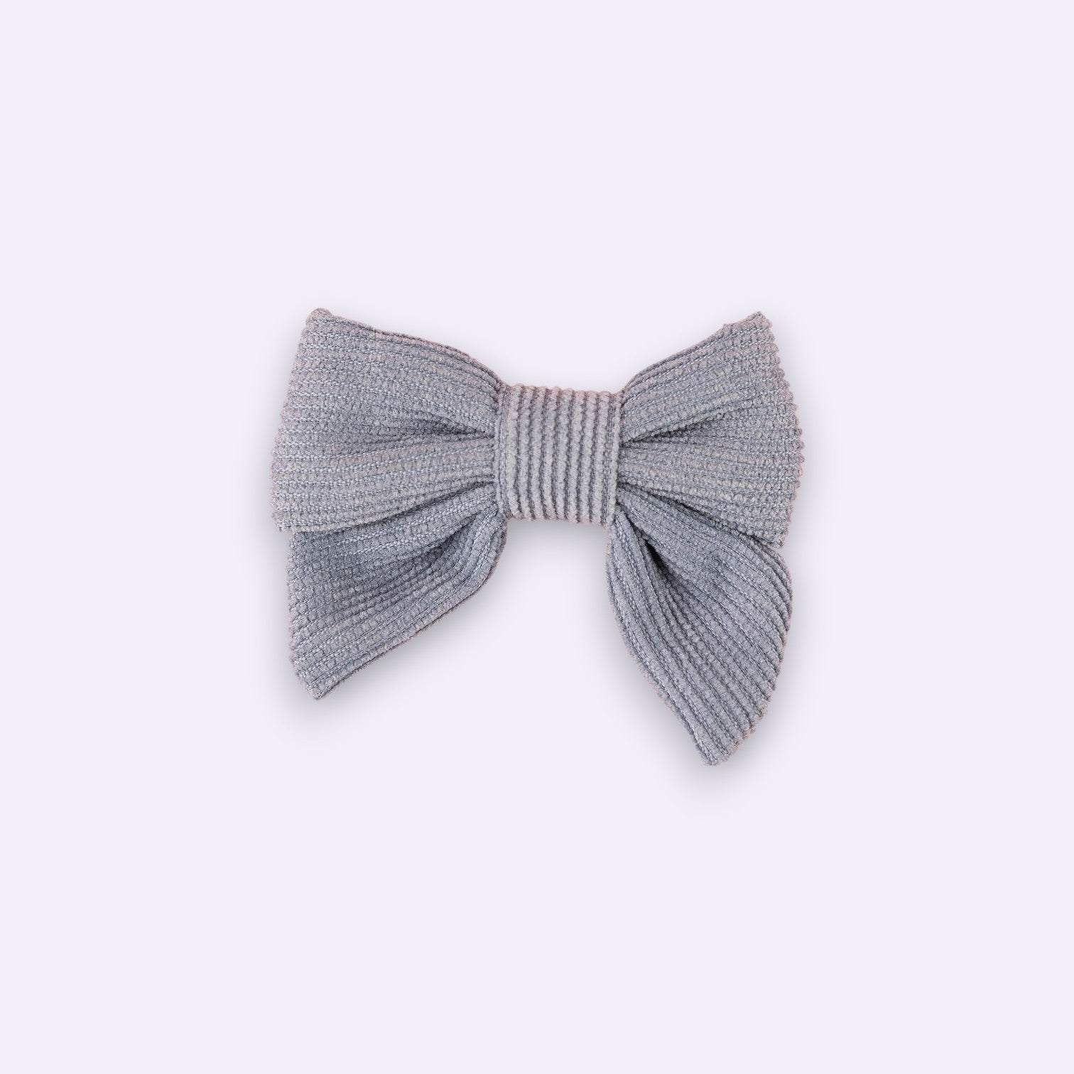 Slate Gray Ribbed Knit Butterfly Baby Headband – Soft Stretchy Nylon Band for Newborns and Toddlers