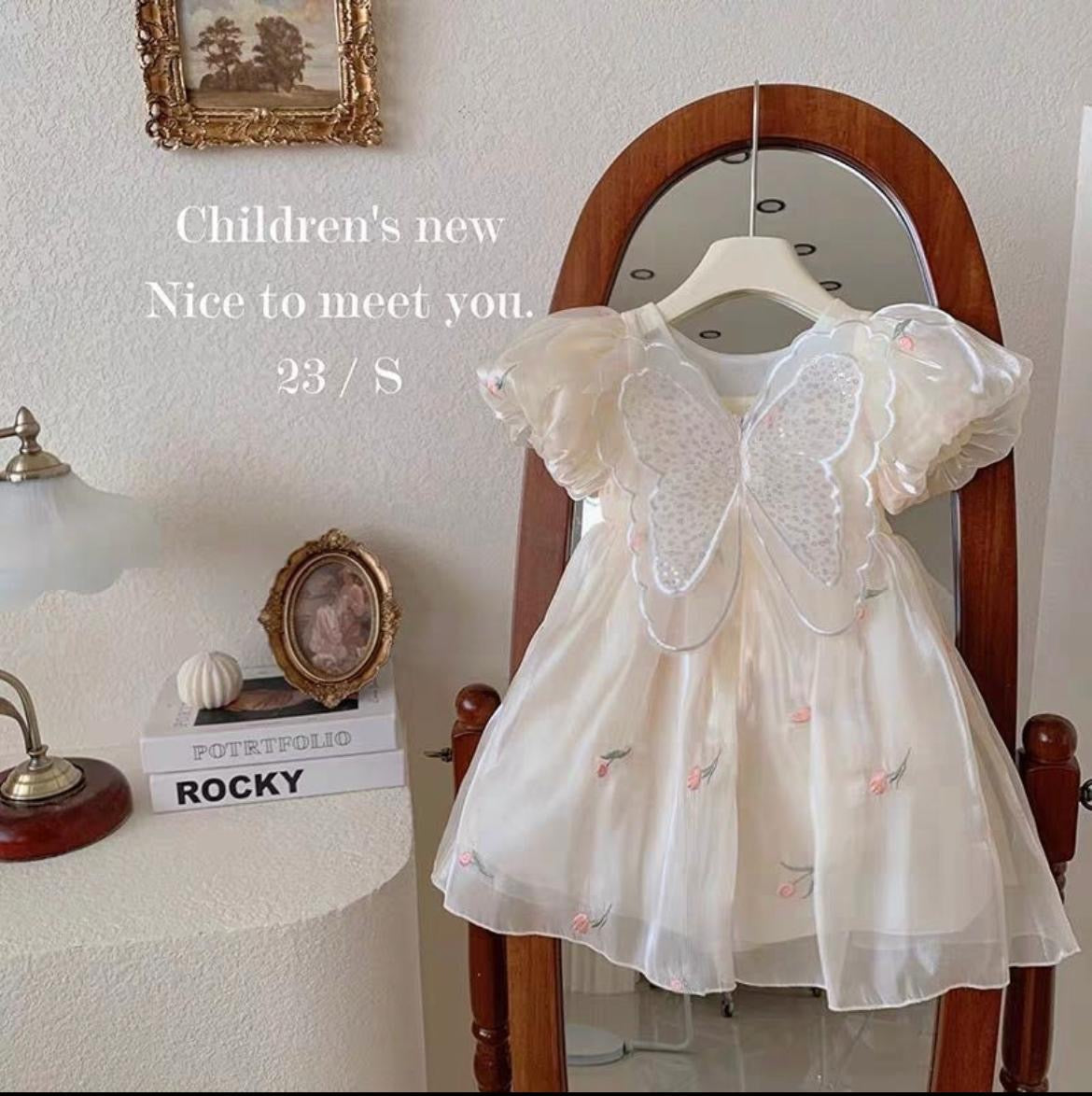 Butterfly Fairy Tulle Dress for Baby Girls