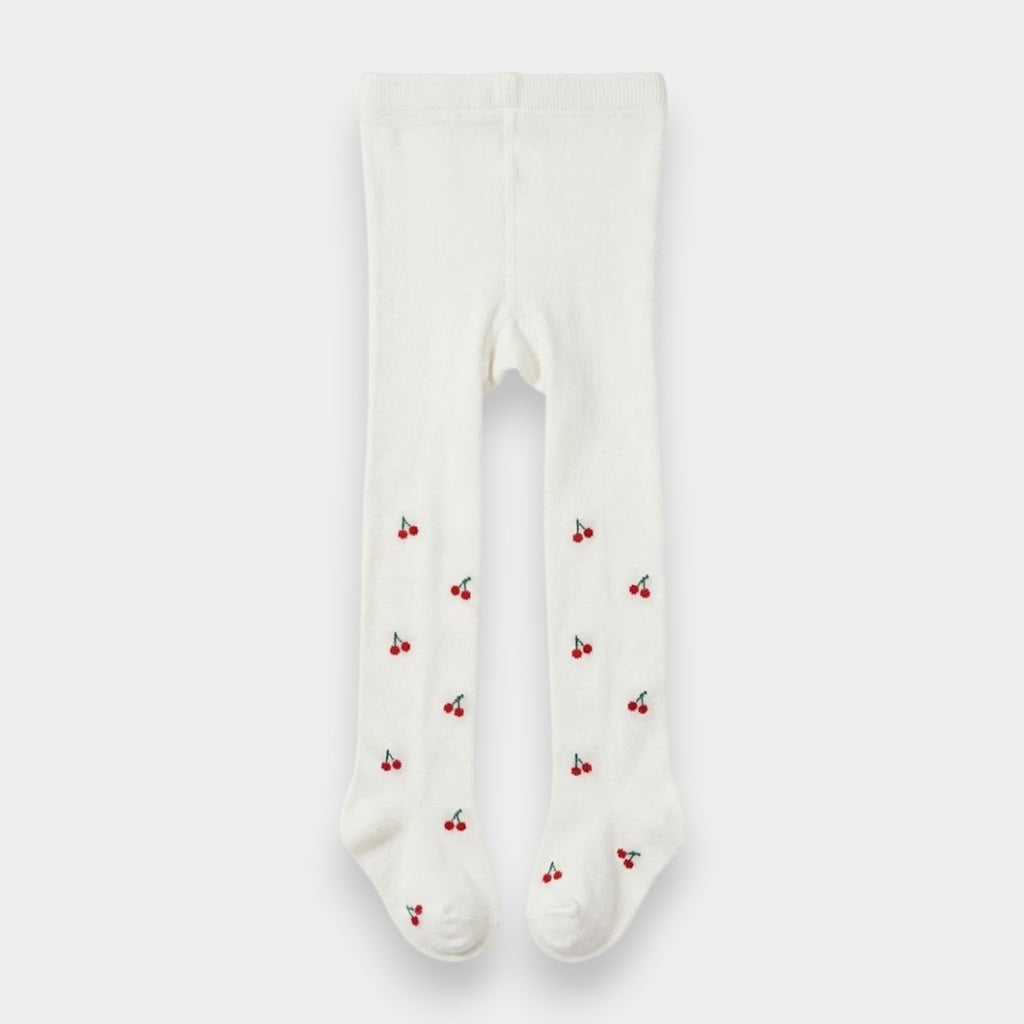 Sweet Cherry Orchard Embroidered Cotton Stockings