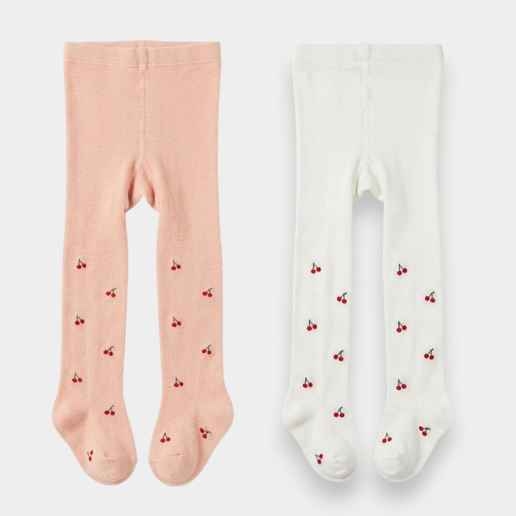 Sweet Cherry Orchard Embroidered Cotton Stockings