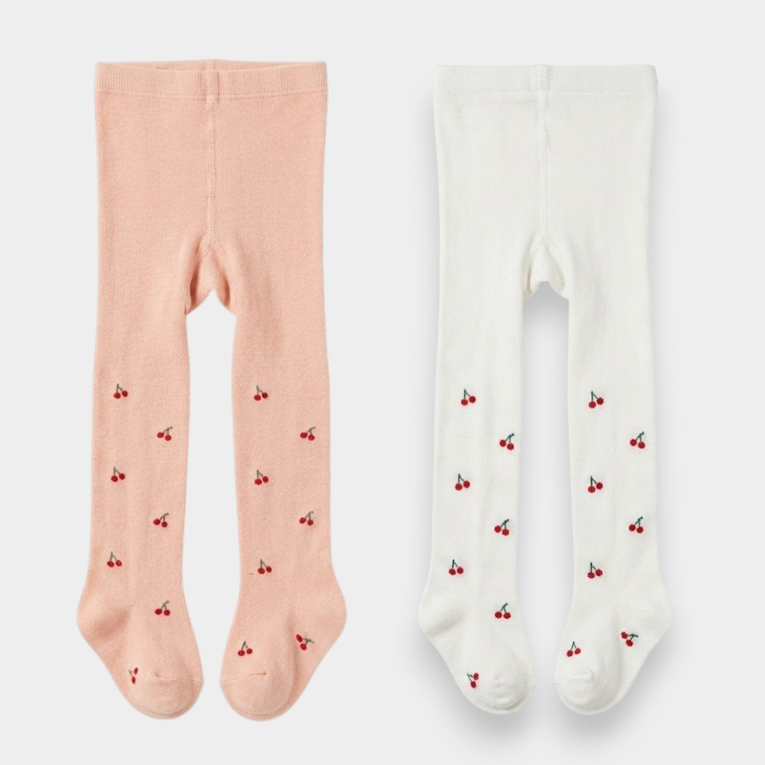 Sweet Cherry Orchard Embroidered Cotton Stockings