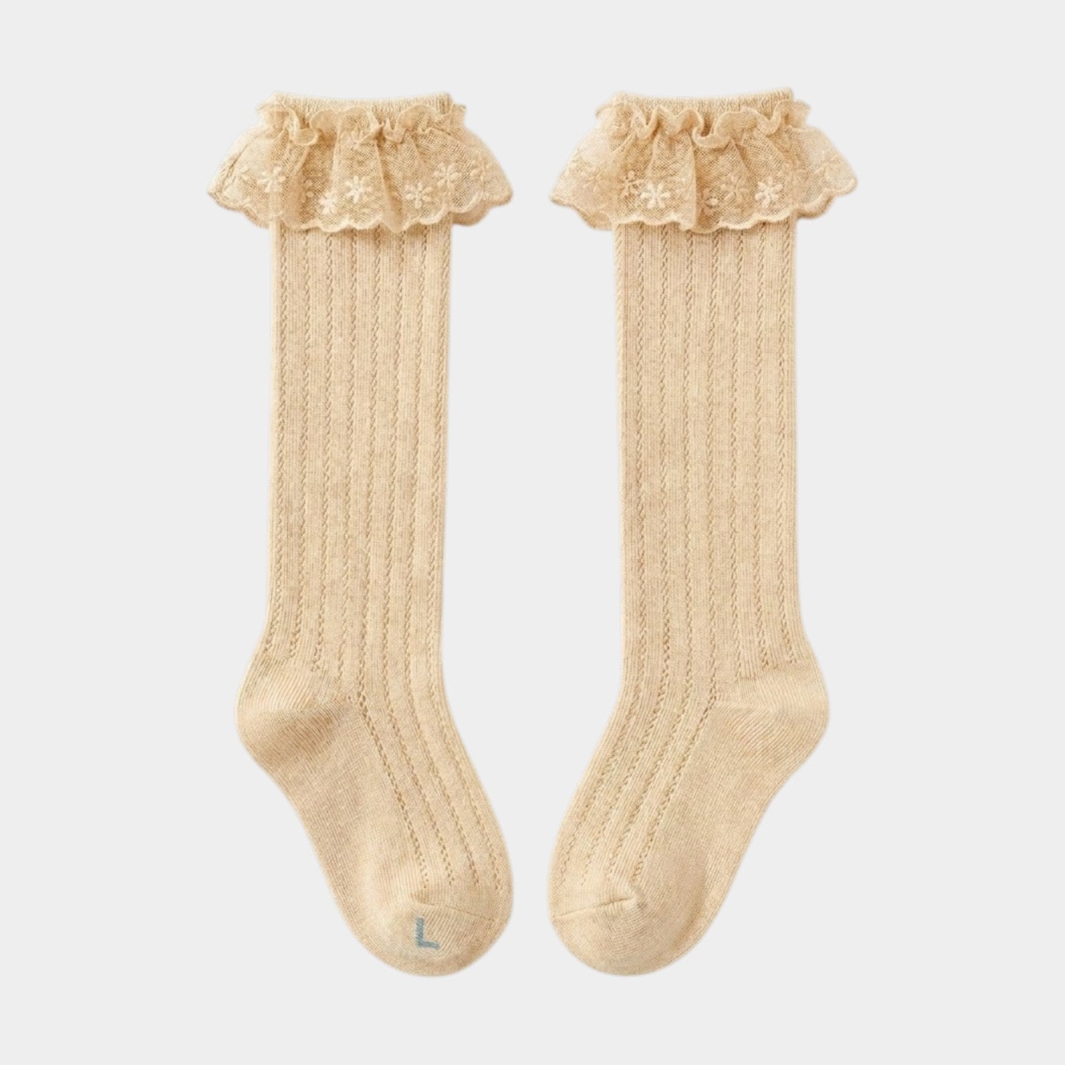 Heritage Charm Pointelle Lace Ruffle Knee-Highs