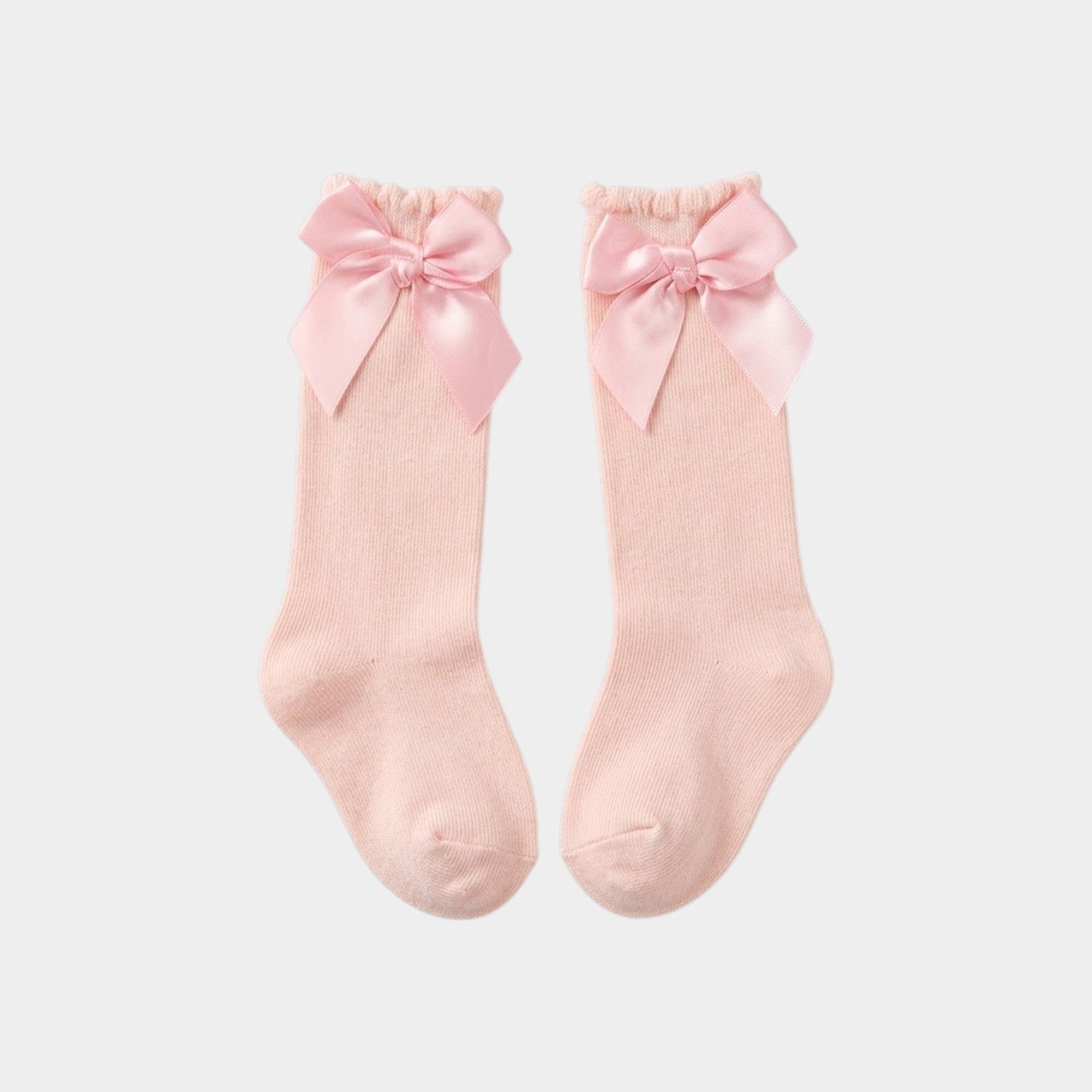 Timeless Elegance Satin Ribbon Knee-High Socks