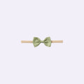 Sage Grosgrain Butterfly Bow Nylon Headband – Soft Boutique Accessory for Babies