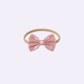 Soft Pink Satin Butterfly Bow Nylon Headband – Elegant Special Occasion Accessory