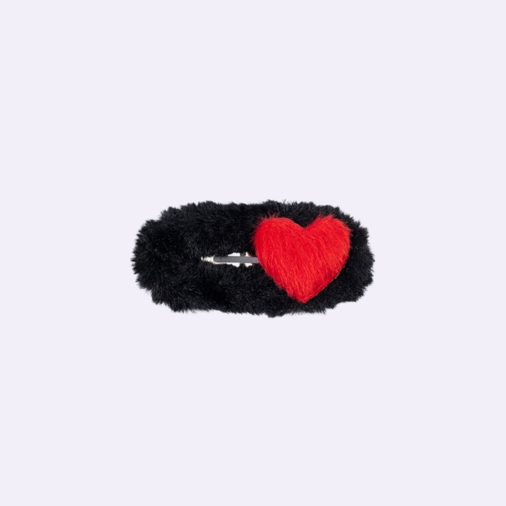 Plush Fur & Icon Snap Clip Set – Playful Heart and Star Baby Accessories
