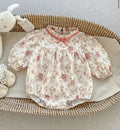 Floral - Pink and White - Romper