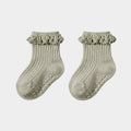 Delicate Lace Ruffle Ribbed Ankle Socks