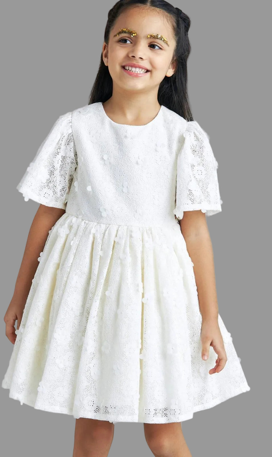 Embroidered Flower Party Dress for Girls & Toddlers