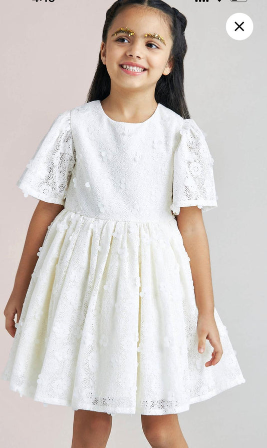 Embroidered Flower Party Dress for Girls & Toddlers