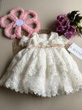 White Lace Party Dress for Baby Girls