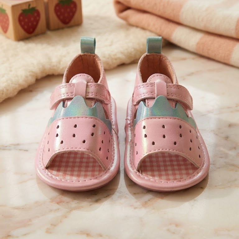 Sweet Strawberry Peep-Toe Sandals