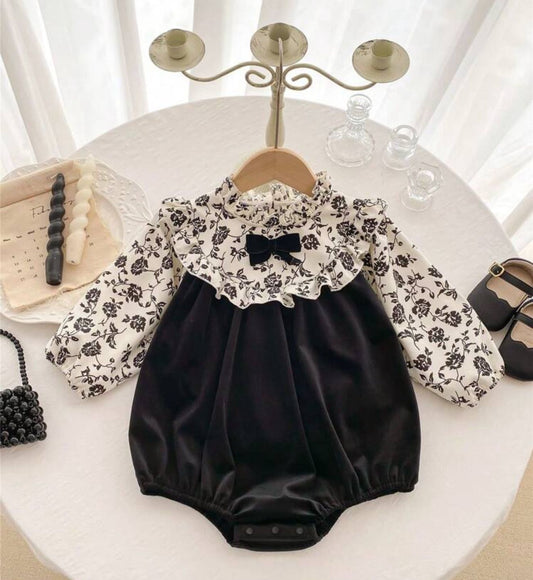 Black Velvet Romper