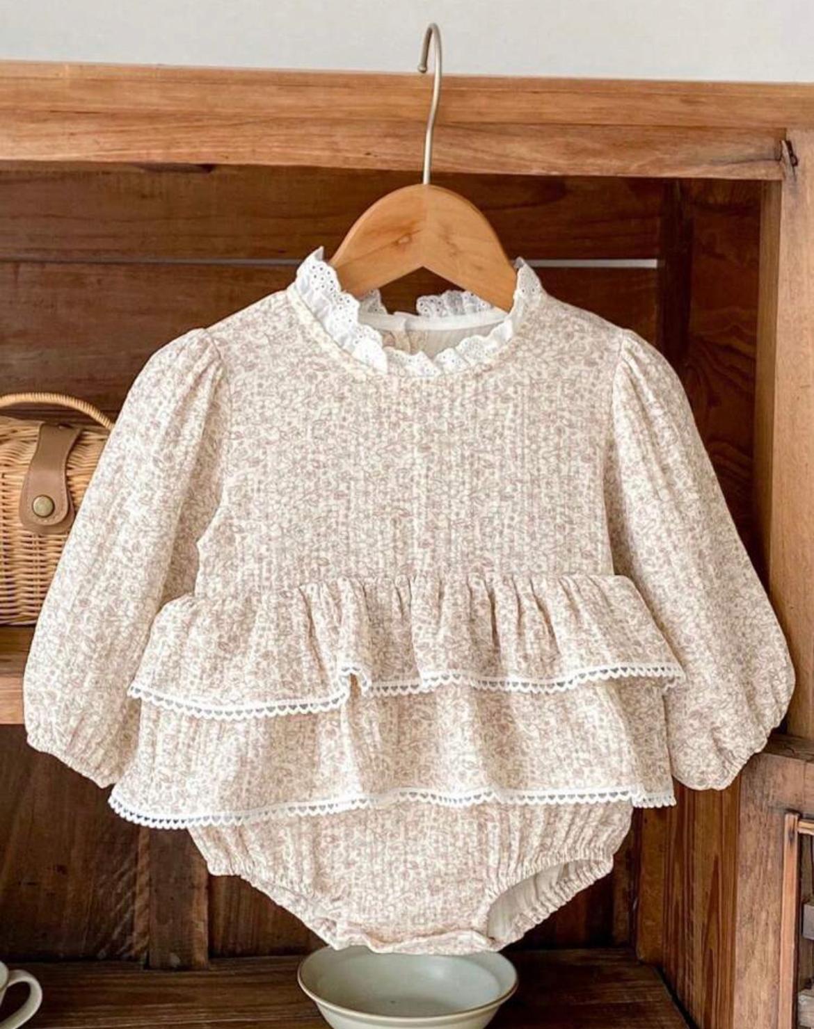 Baby Girl Ruffle Long Sleeve Romper