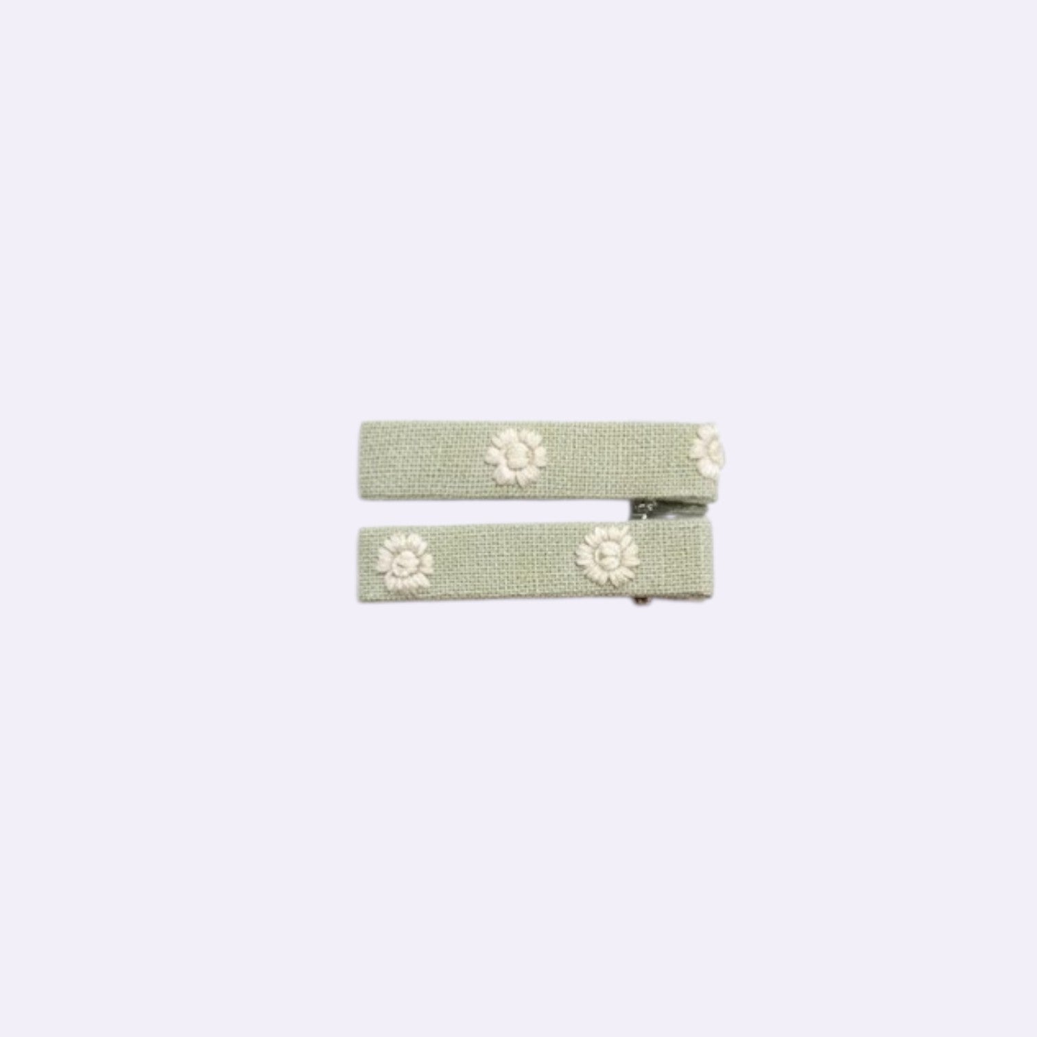 Sunset Pista & Cream Enchanted Organza Bow – Multi-Layered Beaded Hair Clip