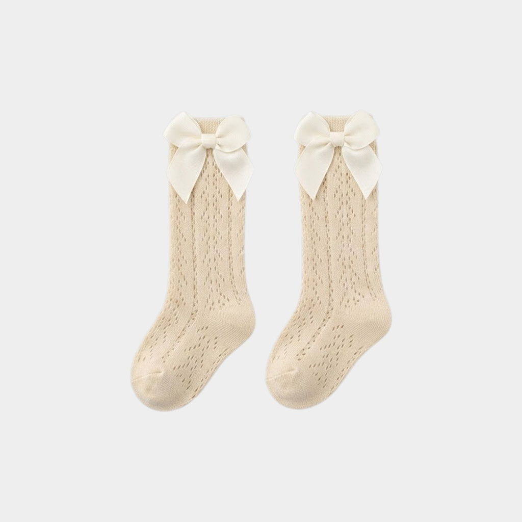 Essential Palette Pointelle Knit Bow Socks