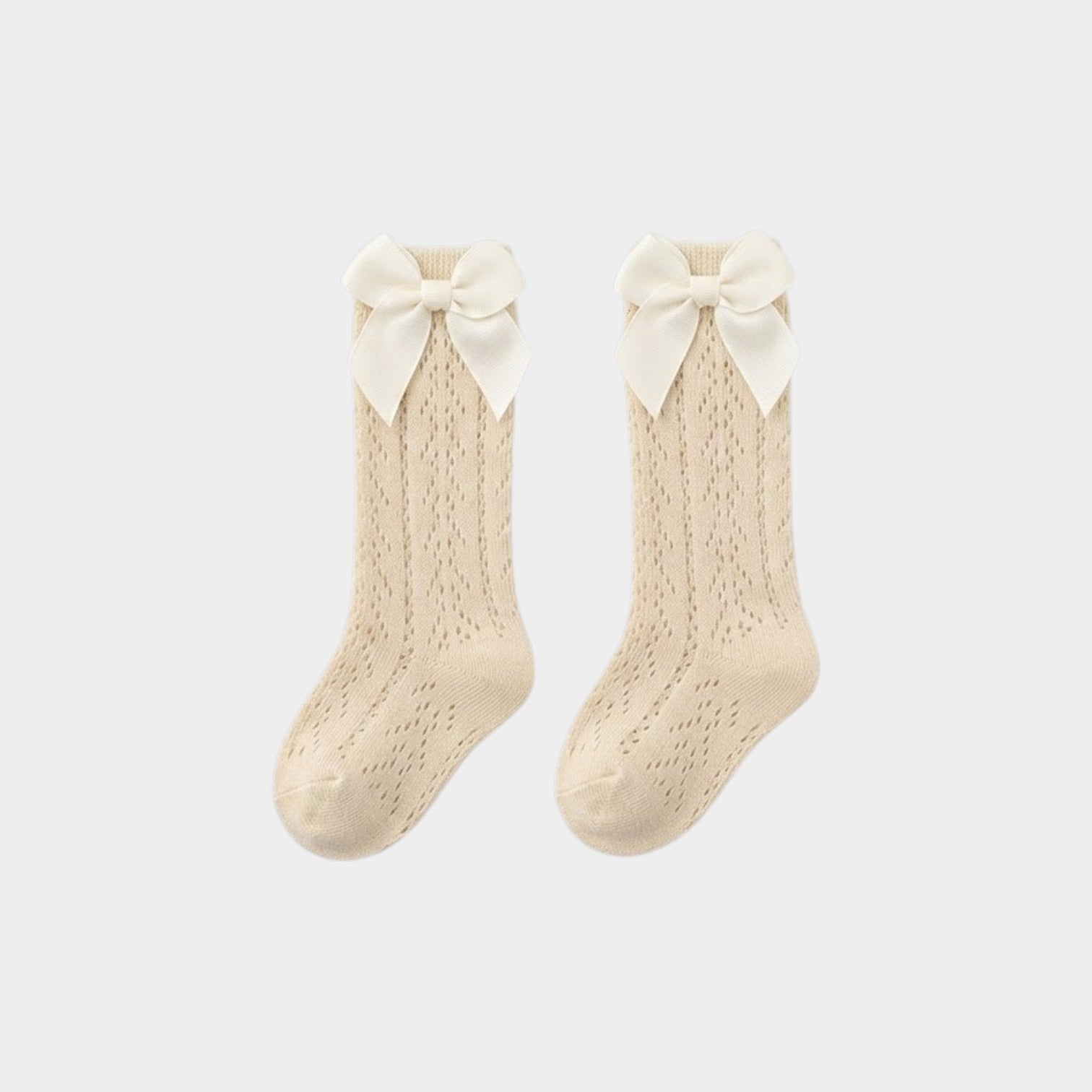 Essential Palette Pointelle Knit Bow Socks