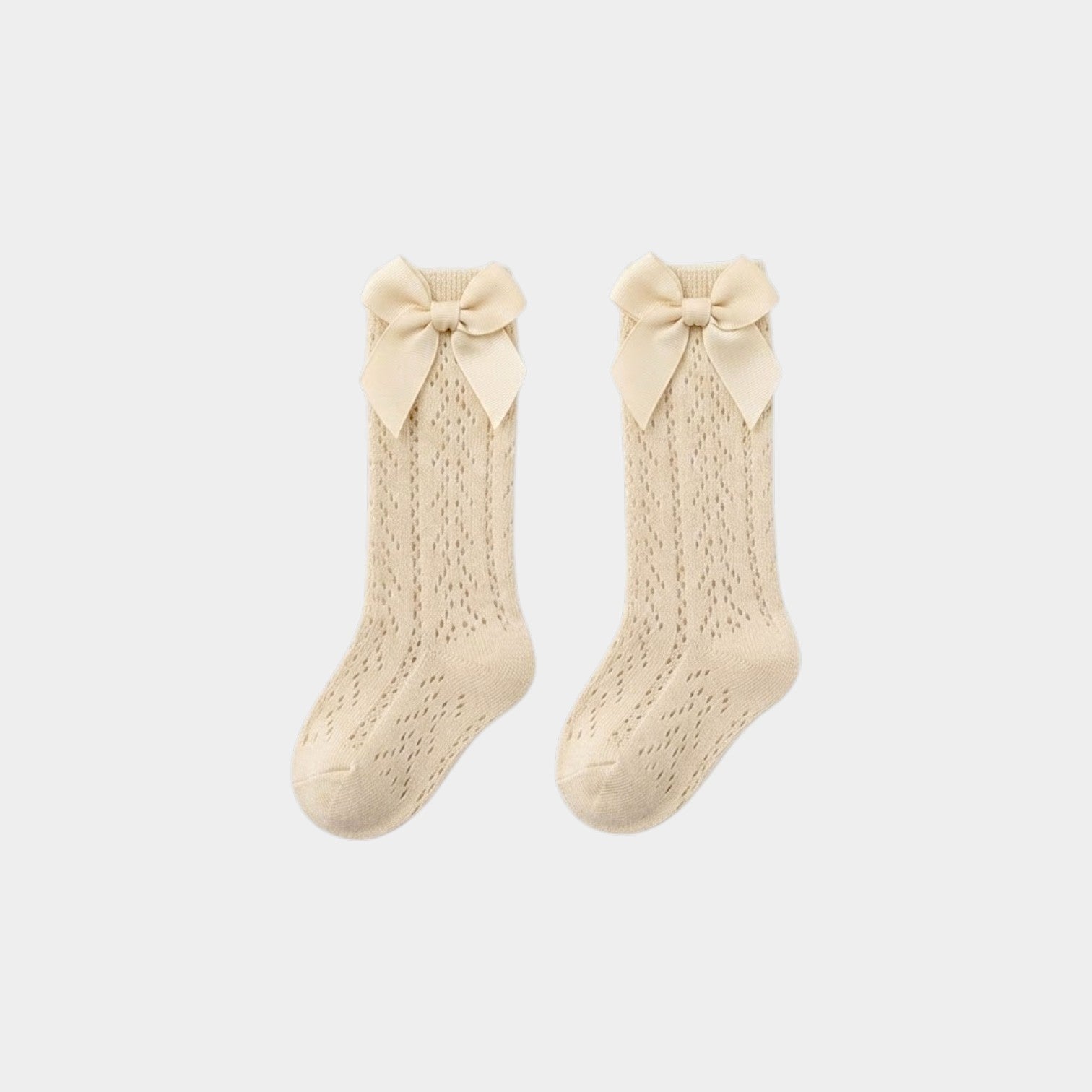 Essential Palette Pointelle Knit Bow Socks