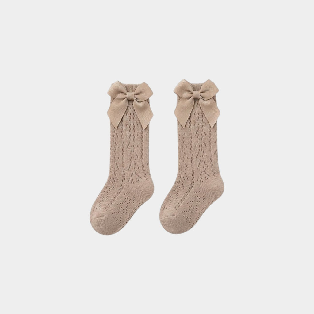 Essential Palette Pointelle Knit Bow Socks