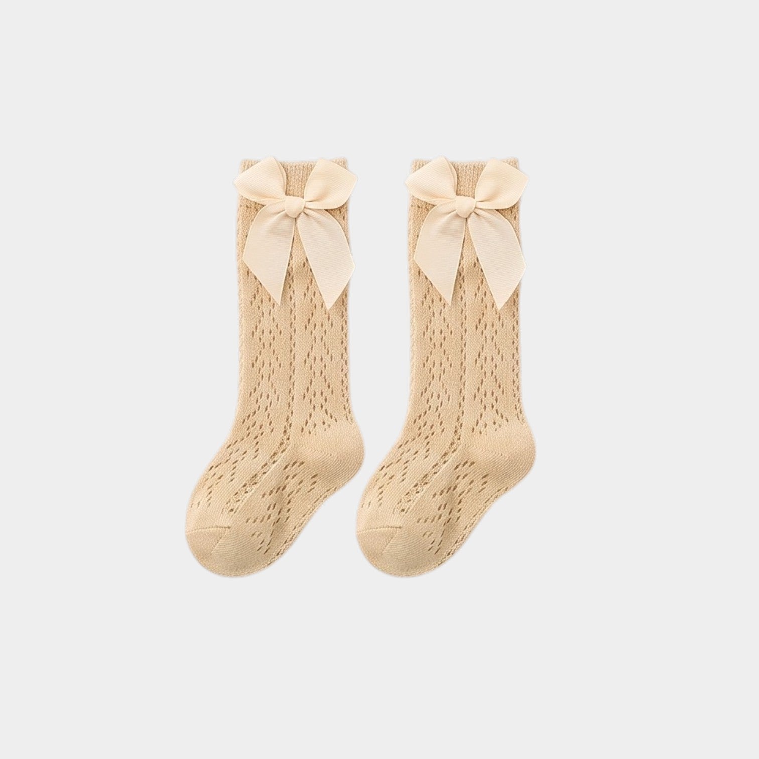 Essential Palette Pointelle Knit Bow Socks