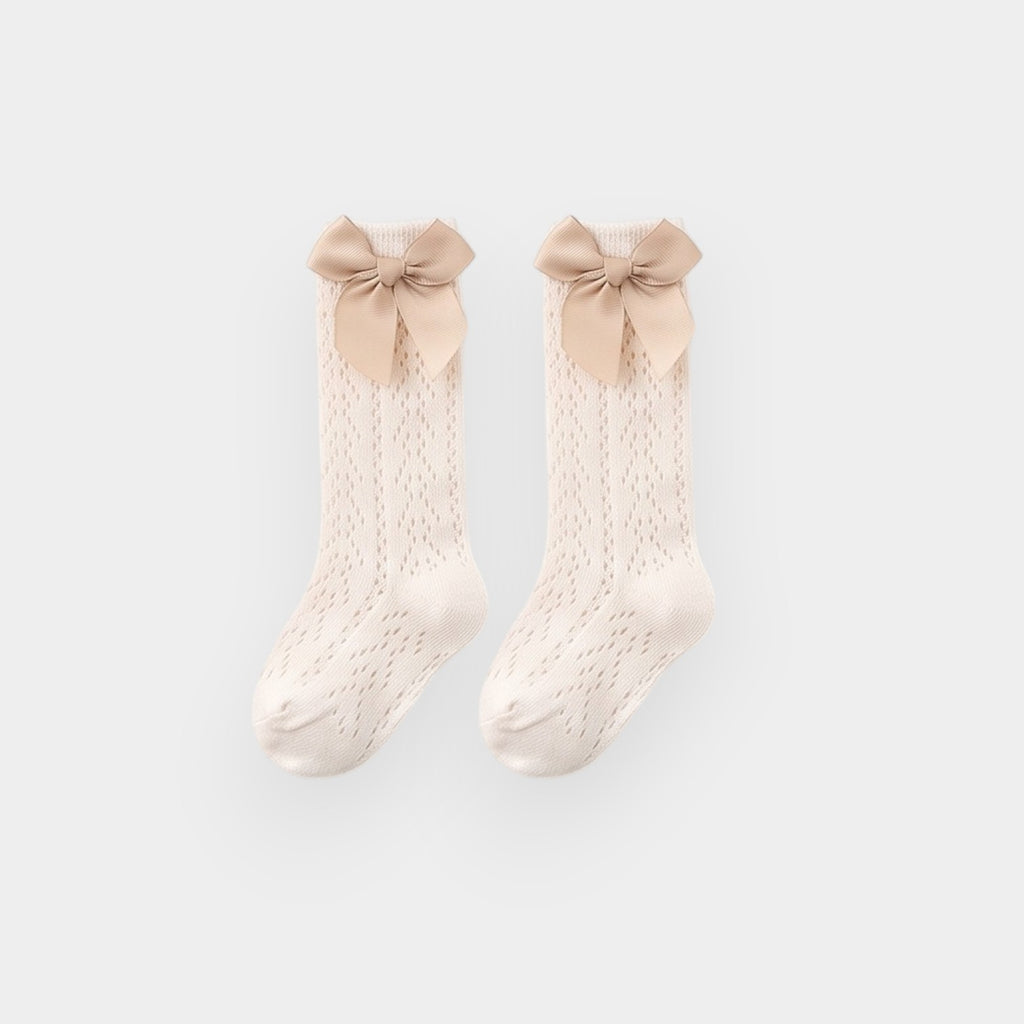 Essential Palette Pointelle Knit Bow Socks