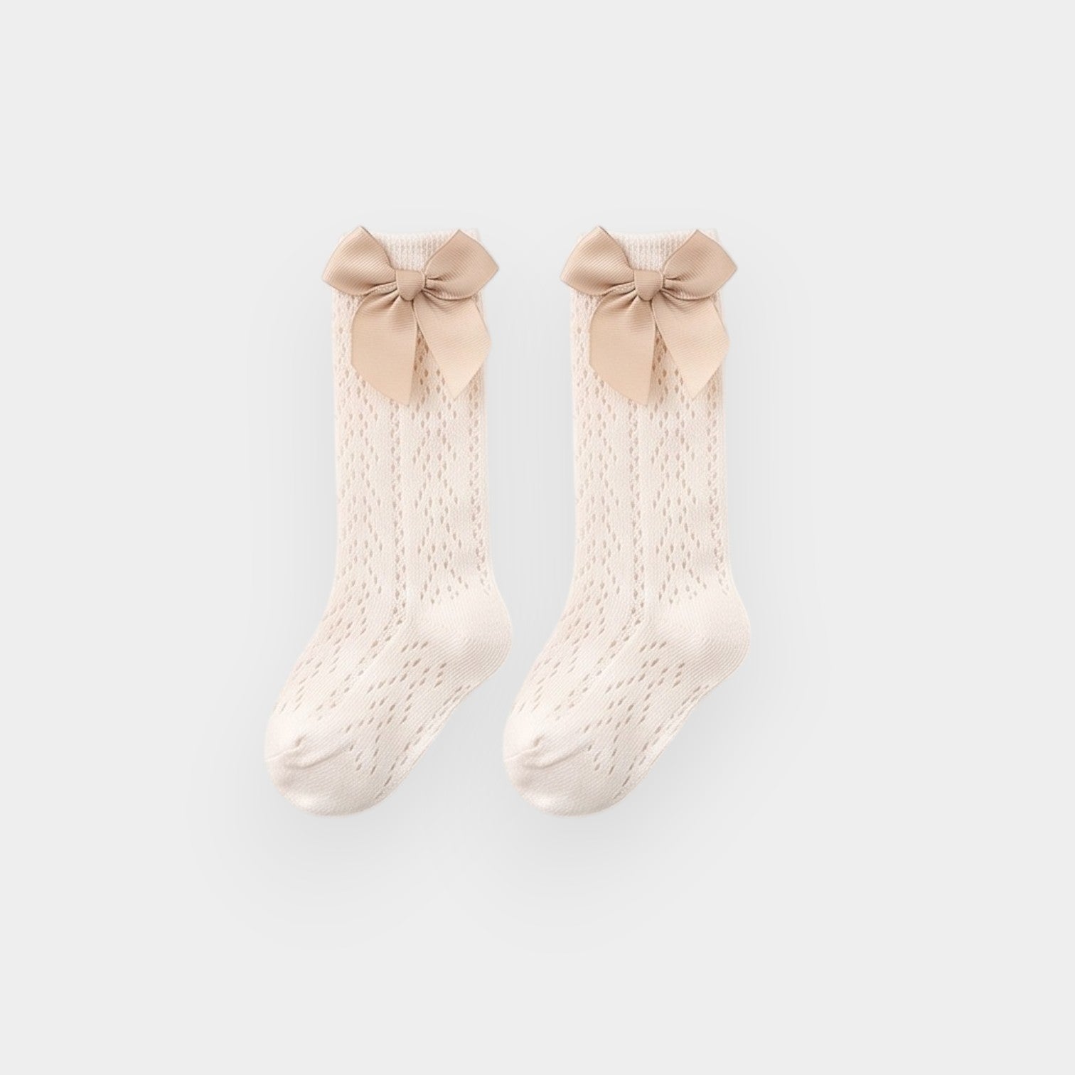 Essential Palette Pointelle Knit Bow Socks