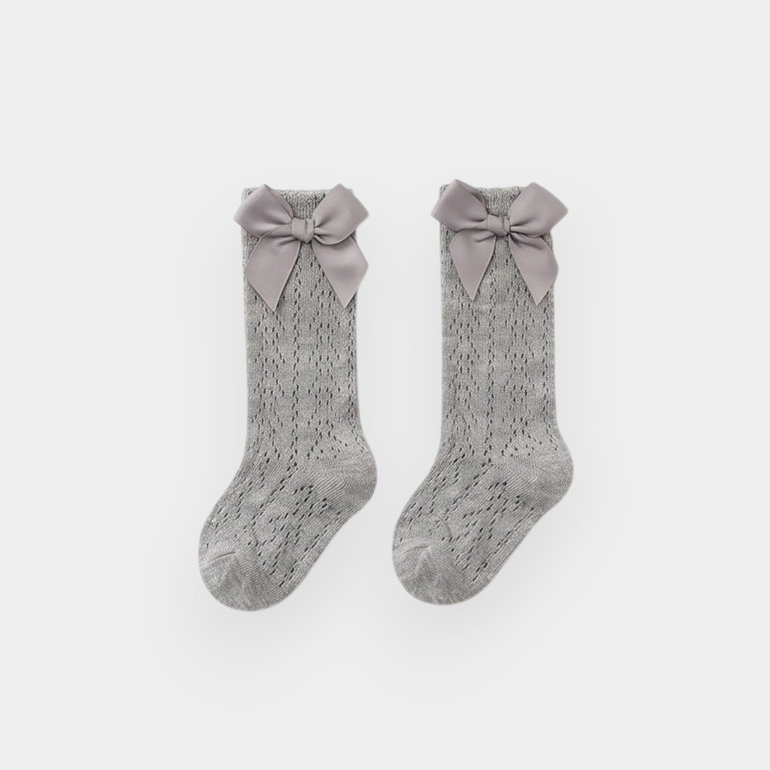 Essential Palette Pointelle Knit Bow Socks
