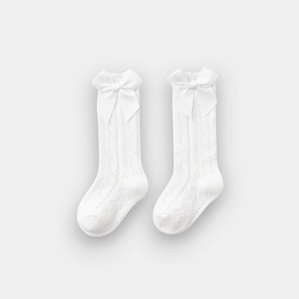 Essential Palette Pointelle Knit Bow Socks