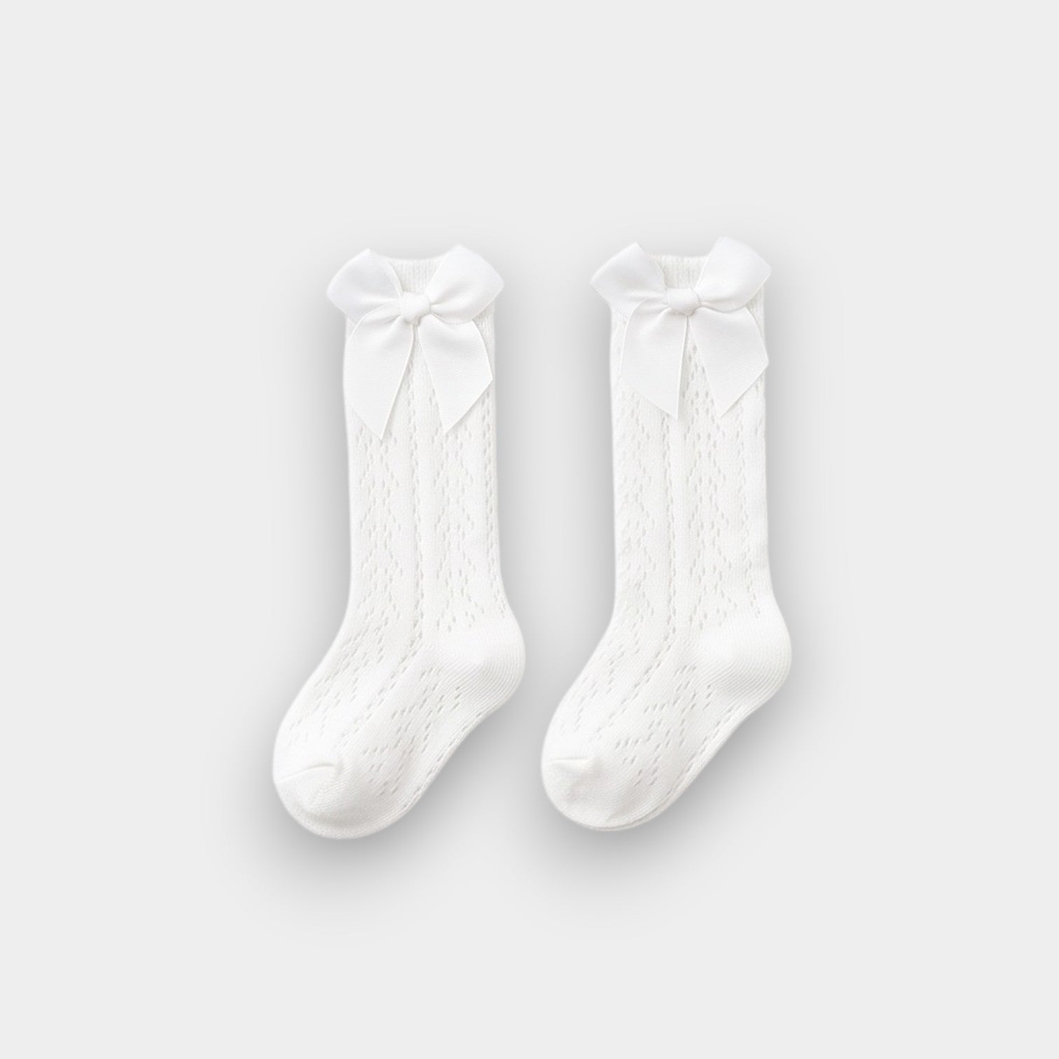 Essential Palette Pointelle Knit Bow Socks