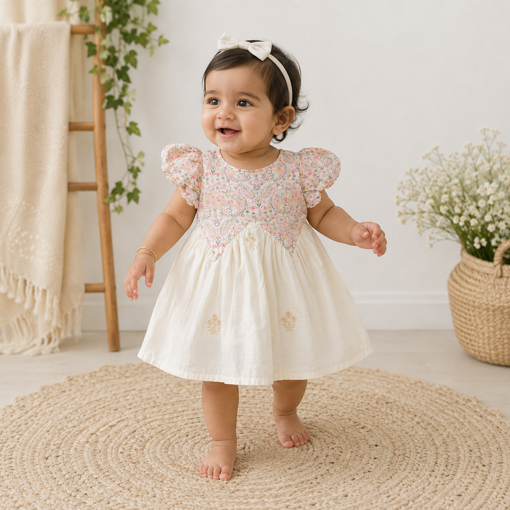 Ivory Paisley Party Wear