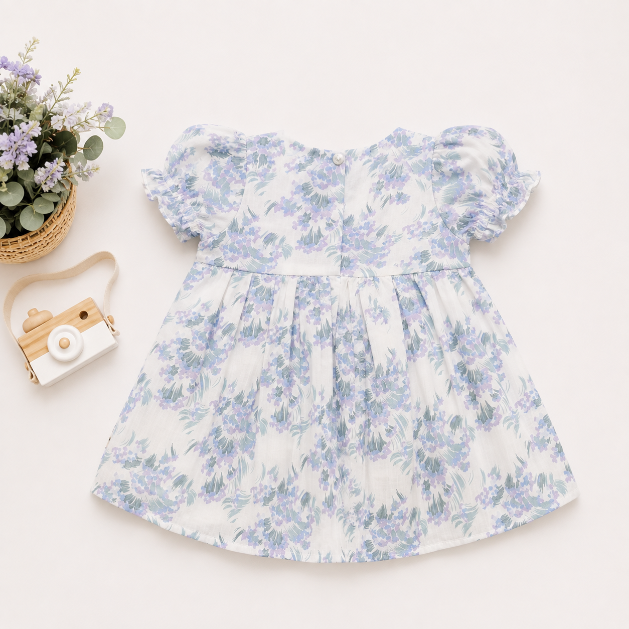 Lilac Floral Ruffle Party Dress