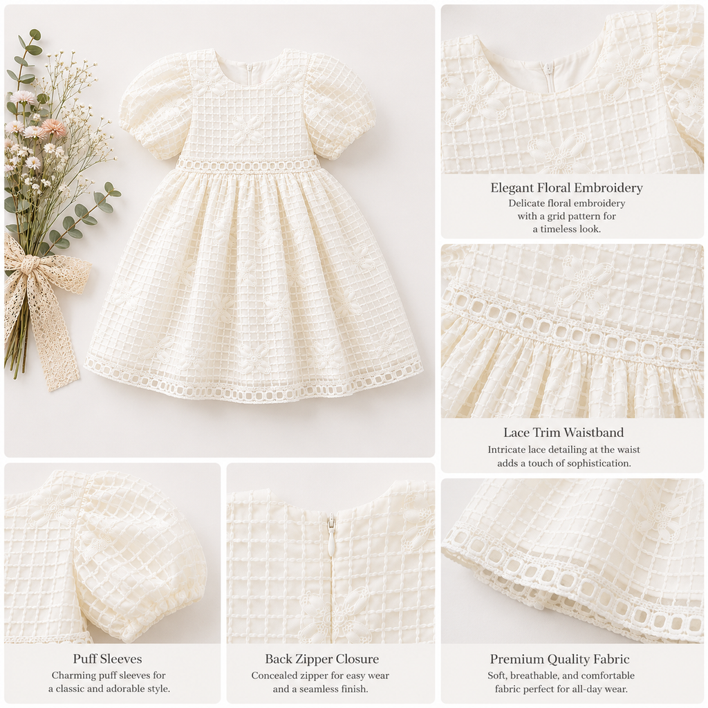 Ethereal Butterfly Lattice Party Dress
