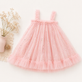 Girls Pink Star Tulle Party Dress – Toddler & Baby