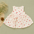 White Butterfly Print Baby Girl Dress
