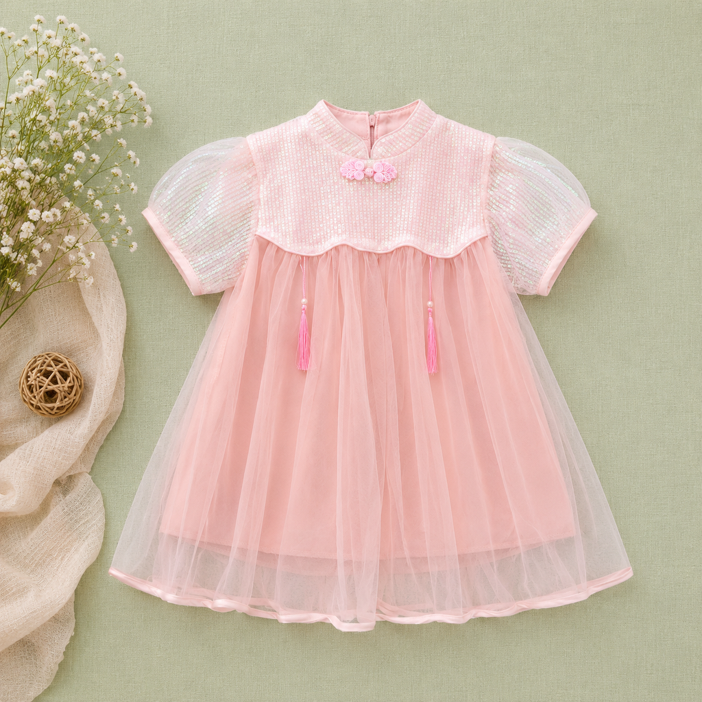 Blossom Sequin Tulle Oriental Dress