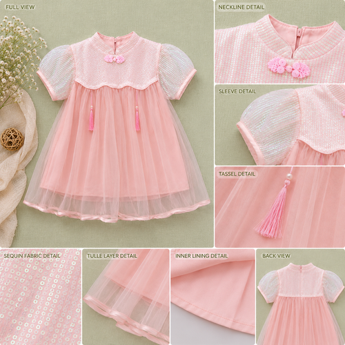 Blossom Sequin Tulle Oriental Dress
