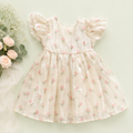 Enchanted Rose Pearl Organza Gown