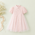 Embroidered Tulle Party Dress for Girls