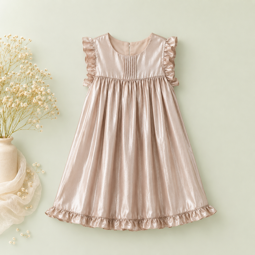Glimmering Occasion Ruffle Dress